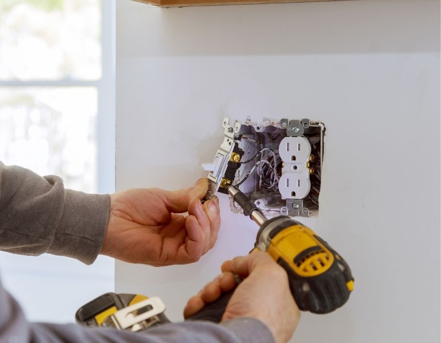 repairing power outlet